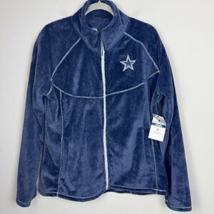 NFL TEAM APPAREL | Dallas Cowboys Navy Blue Fleece Zip Up Jacket Women’s Size 2X